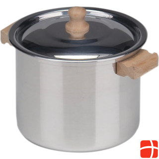 NIC Handle pot high Ø 12 cm 11x17x13 cm, wooden handles, lid, aluminum, from 3 yrs.