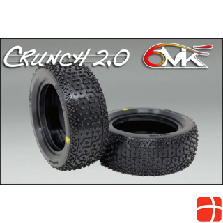 6MIK CRUNCH 2.0 Front Tyres in Blue compound + foam inserts (pair)