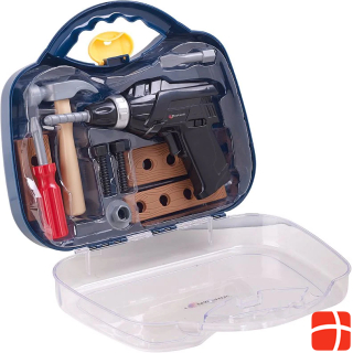 Playtastic Kinder-Werkzeugkoffer mit Batterie-Bohrmaschine & Zubehör