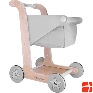 Kindsgut Push toy shopping cart grey
