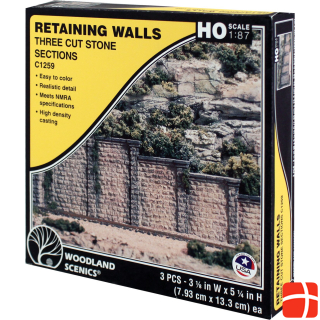 Bachmann Retaining wall cut stone - for H0 gauge