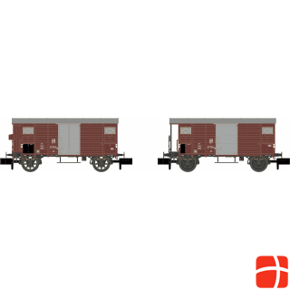 Hobbytrain 2 SBB boxcar K2 brown Ep.III