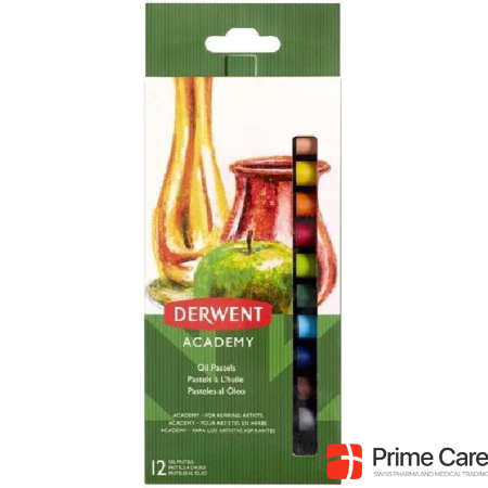 Derwent Oil Pastels Multicoloured Oil Paint, 12 pieces