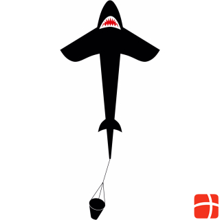 Invento Drachen Ecoline Shark Kite 95x150 cm, ab 5 Jahren, inkl. Griff mit 25 m Schnur