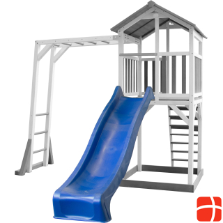 Axi Beach Tower Play Tower with Climbing Frame - Blue Slide