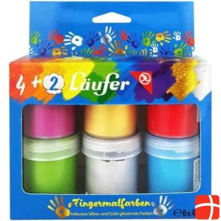 Läufer Finger paint glitter 6 colors x 60 ml