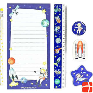 Papierdrachen 6 piece writing set - Astronaut