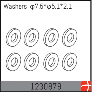 Absima Rear Wheel Shaft Washers (10)