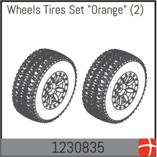 Absima Wheel Set 110x45mm - Orange (2)