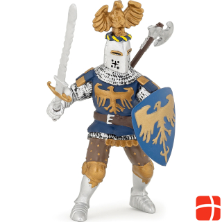 Papo Knight with eagle helmet, blue
