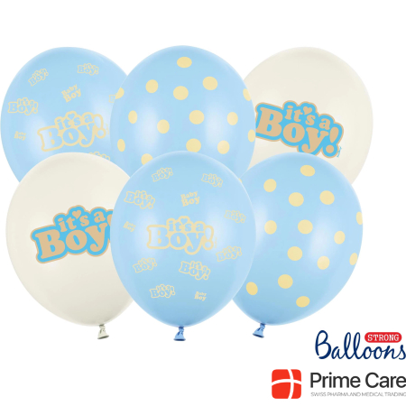 Partydeco Balloons Its a boy pastel blue Ø 30 cm, 6 pieces