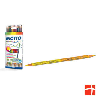 Цветные карандаши Giotto Stilnovo двухцветные, набор из 12 шт.