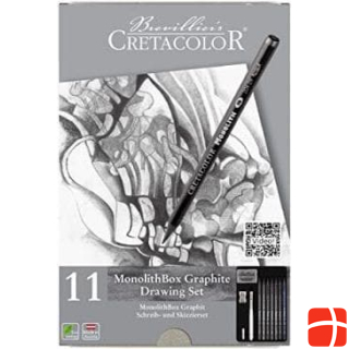 Cretacolor Graphite pencil set monolith metal box with 11 monoliths