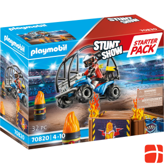 Playmobil Starter Pack Stunt Show Quad с пожарной рампой