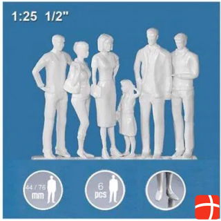 Hermoli Figures detail 1:25 white 6 standing people