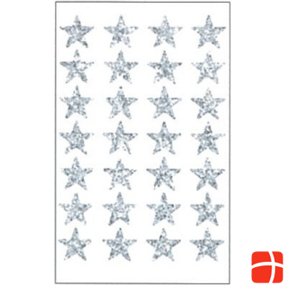 BSB-Obpacher Aufkleber Deco Sticker Sterne silber glitter