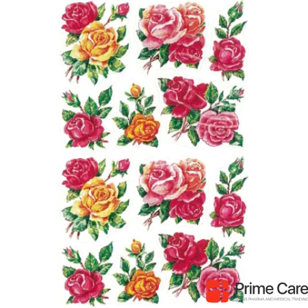 BSB-Obpacher Sticker Deco Sticker red and yellow roses