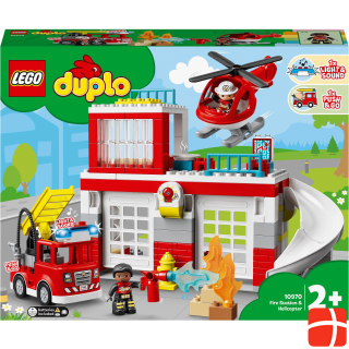 LEGO Fire station with helicopter