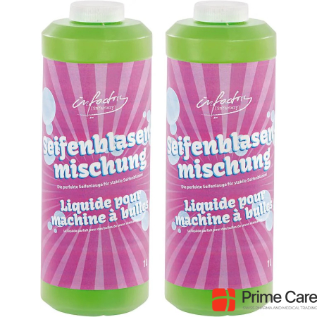 Infactory Set of 2 mixture for colorful bubbles, 2x 1 liter