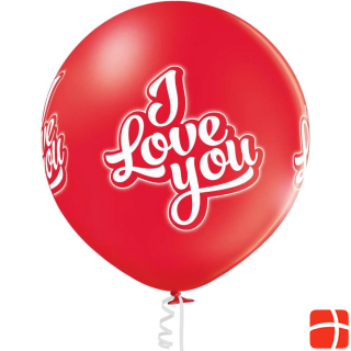 Belbal Luftballon I Love Yo Rot, Ø 60 cm, 2 Stück
