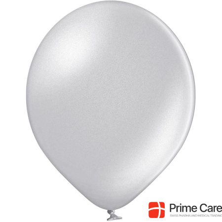 Belbal Luftballon Metallic Silber, Ø 30 cm, 50 Stück