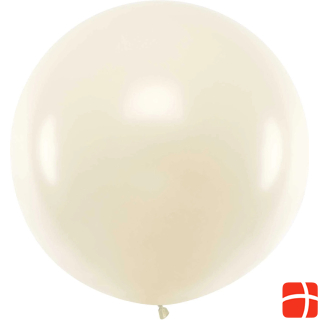 Partydeco Luftballon Gross Metallic 1 m, Pearl