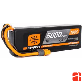 Spektrum LiPo Pack 5000mAh 2S 7.4V 100C Smart LiPo Hardcase IC3