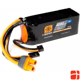 Spektrum LiPo Pack 4000mAh 2S 7.4V Smart LiPo Receiver Battery IC3