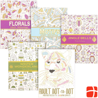 Infactory Set of 5 coloring books for adults