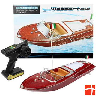 FunTomia Remote control motorboat in great wooden look