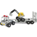 Eitech Low loader with excavator