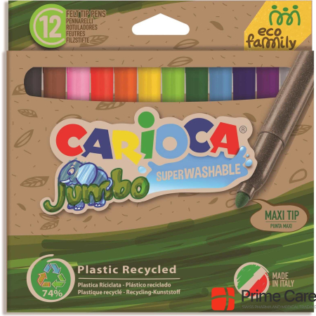 Carioca Fiber pen Eco E-12 Maxi 12 pieces, Multicolor