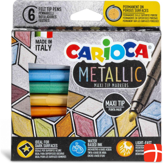 Фломастер Carioca Metallic E-6 Разноцветный