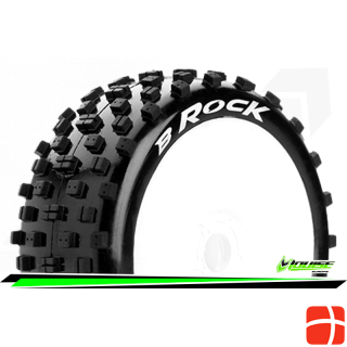 Louise B-ROCK 1-8 Buggy Complete Wheel Set Ready Glued Soft Dish Rims White Hex 17mm L-T3270SW
