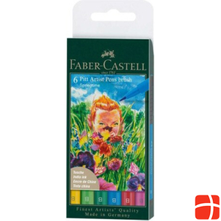 Набор фломастеров Faber-Castell Pitt Artist Pen Brush Springtime из 6 шт.