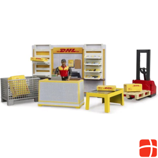 Bruder DHL store with hand lift truck