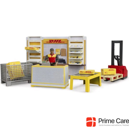 Bruder DHL store with hand lift truck