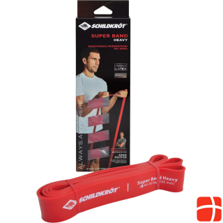 Schildkröt Super Band Heavy, 45 mm, red resistance band made of premium latex, easy transport