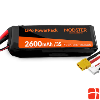 Аккумулятор Modster LiPo 3S 11.1V 2600 mAh 30C (XT60) PowerPack