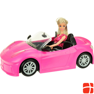Toi-Toys Lauren Teen doll in pink car
