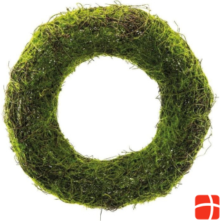 Dekomat Wicker moss wreath Ø 35 cm, green