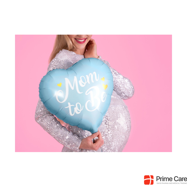 Partydeco Foil Balloon Mom to be Blue