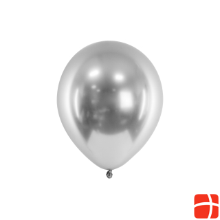 Partydeco Luftballon Glossy Silber, Ø 30 cm, 10 Stück