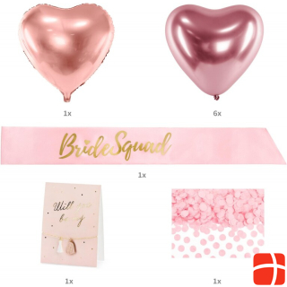 Украшение для вечеринки Набор для вечеринки Bride Squad Mix 10 предметов, розовый