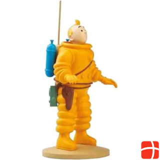 Moulinsart Tintin i rumdragt resin statue