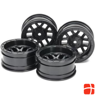 Tamiya CC-02 12 Spoke Wheels (4) ,black,+6 Offset