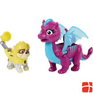 Maki PAW Patrol Rescue Knights Rubble and Dragon Blizzie Action Figure Set, Kids Toy