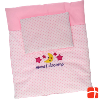 Johntoy Baby rose doll blanket and pillow set