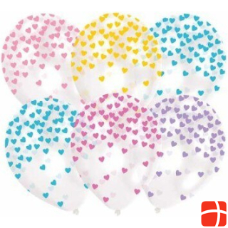 Neutral Latex balloons Confetti 6 pcs 9903273 pastel 27.5cm