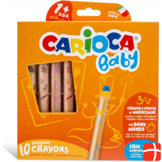 Carioca Colored pencils baby 3 in 1 Ø 10 mm 10 pieces, Multicolor